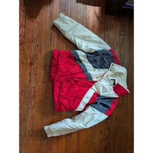 Roffe Men's XL Wildcat Vintage 80s 90s Ski Snow Jacket Thinsulate Colorblock Coa